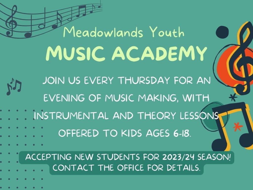 Meadowlands Youth Music Academy - Contact the office for details