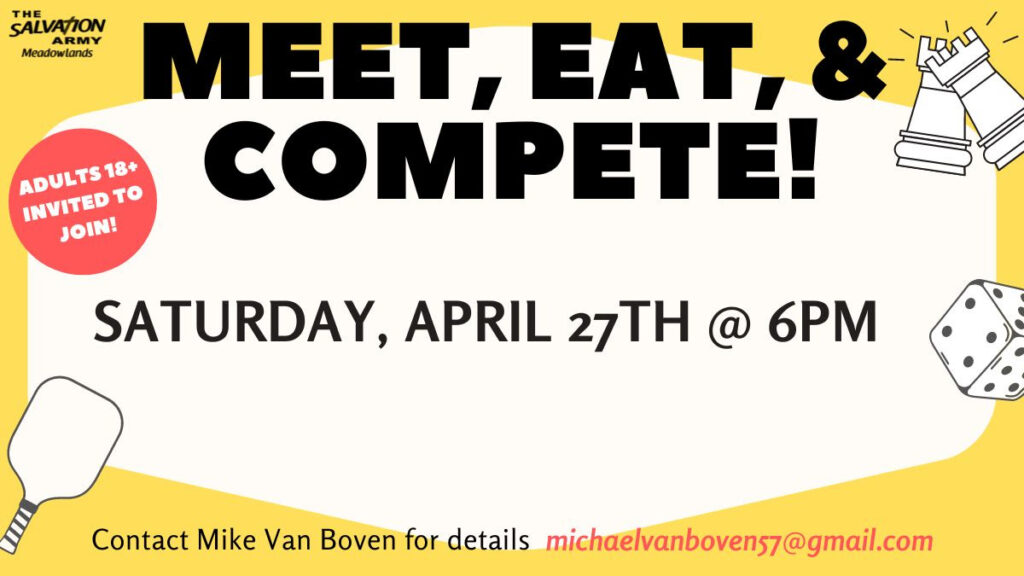 Meet, Eat & Compete - April 27, 2024